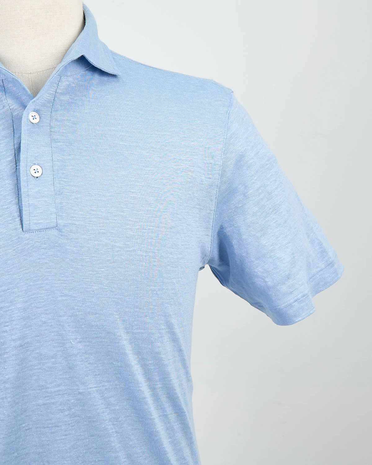 100% Linen Standup Collar Polo - Image 6
