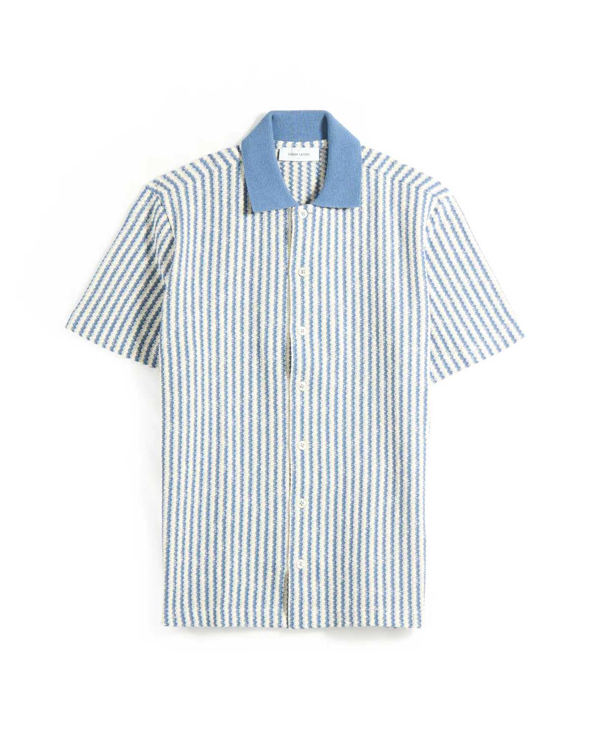 Ruschel Zig Zag Full Button Short Sleeve Overshirt