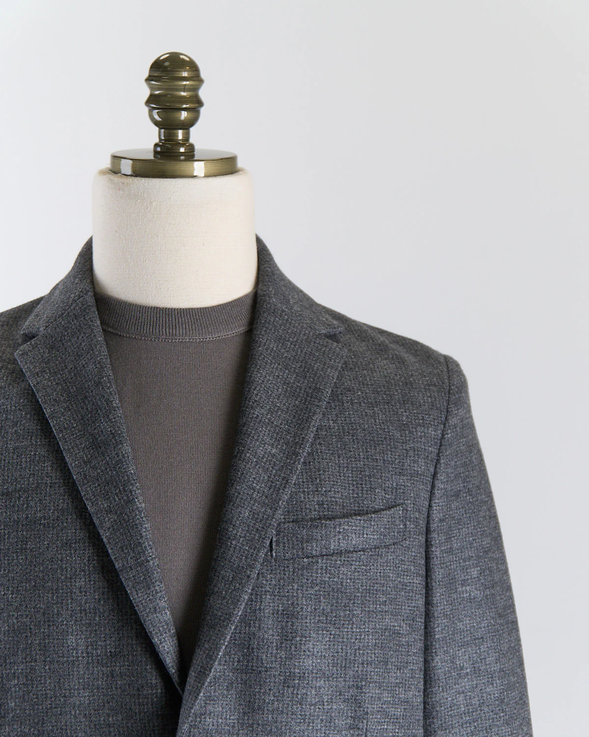 Luxury Vitale Barberis Houndstooth Stretch Knit Sweater Jacket - Image 2