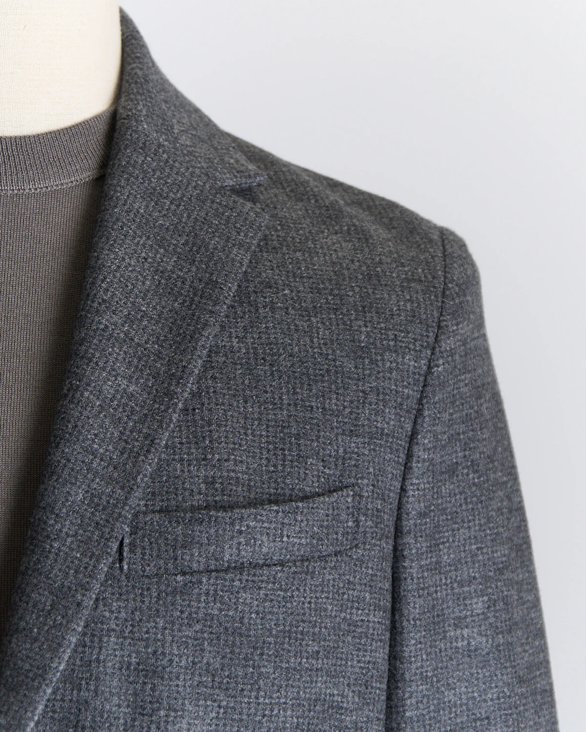 Luxury Vitale Barberis Houndstooth Stretch Knit Sweater Jacket - Image 3