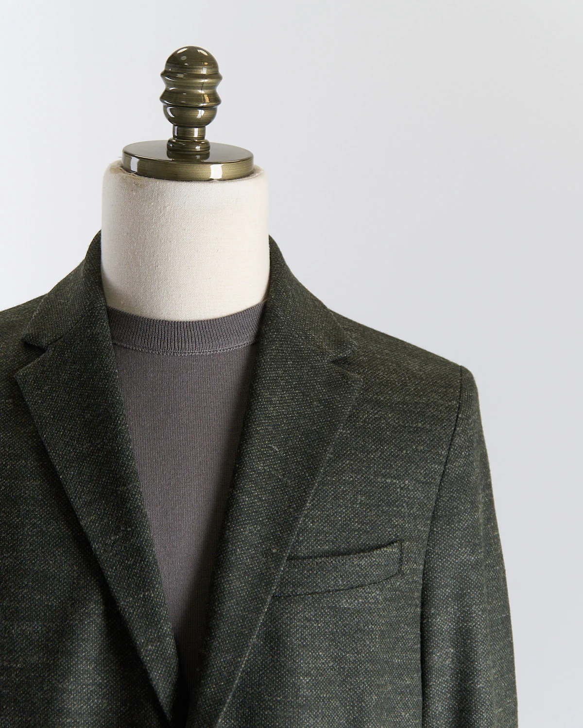 Luxury Vitale Barberis Pindot Stretch Knit Sweater Jacket - Image 2