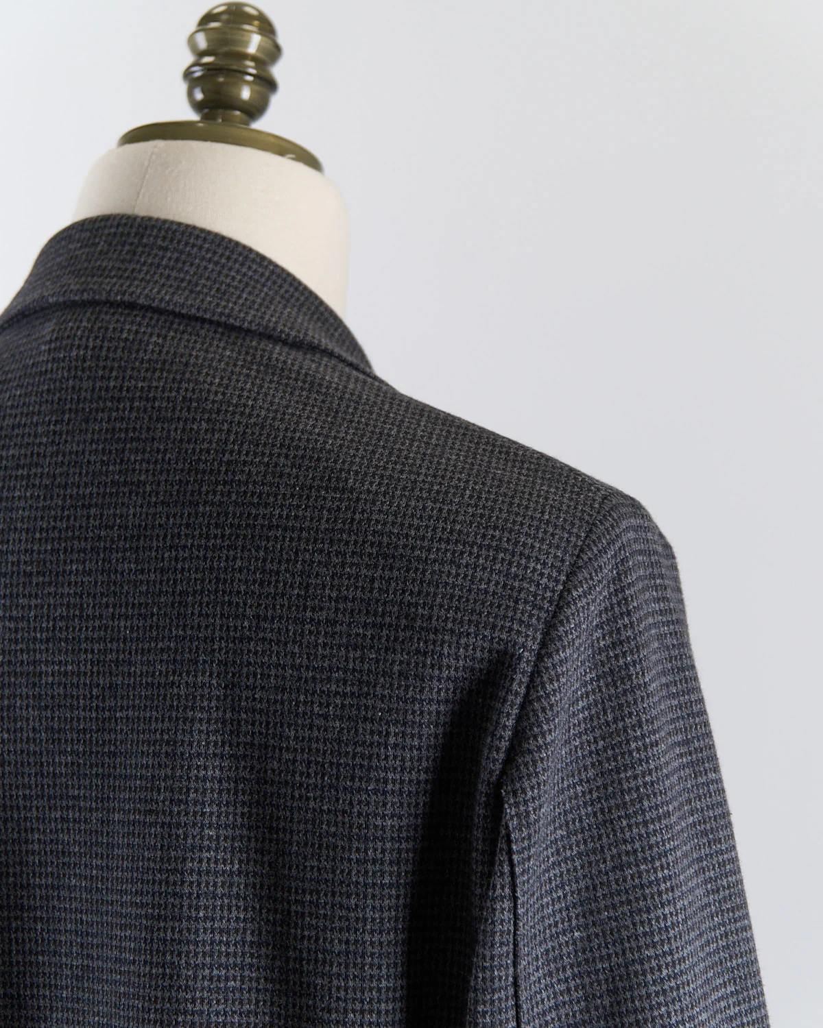Micro Tattersall Stretch Knit Sweater Jacket - Image 6