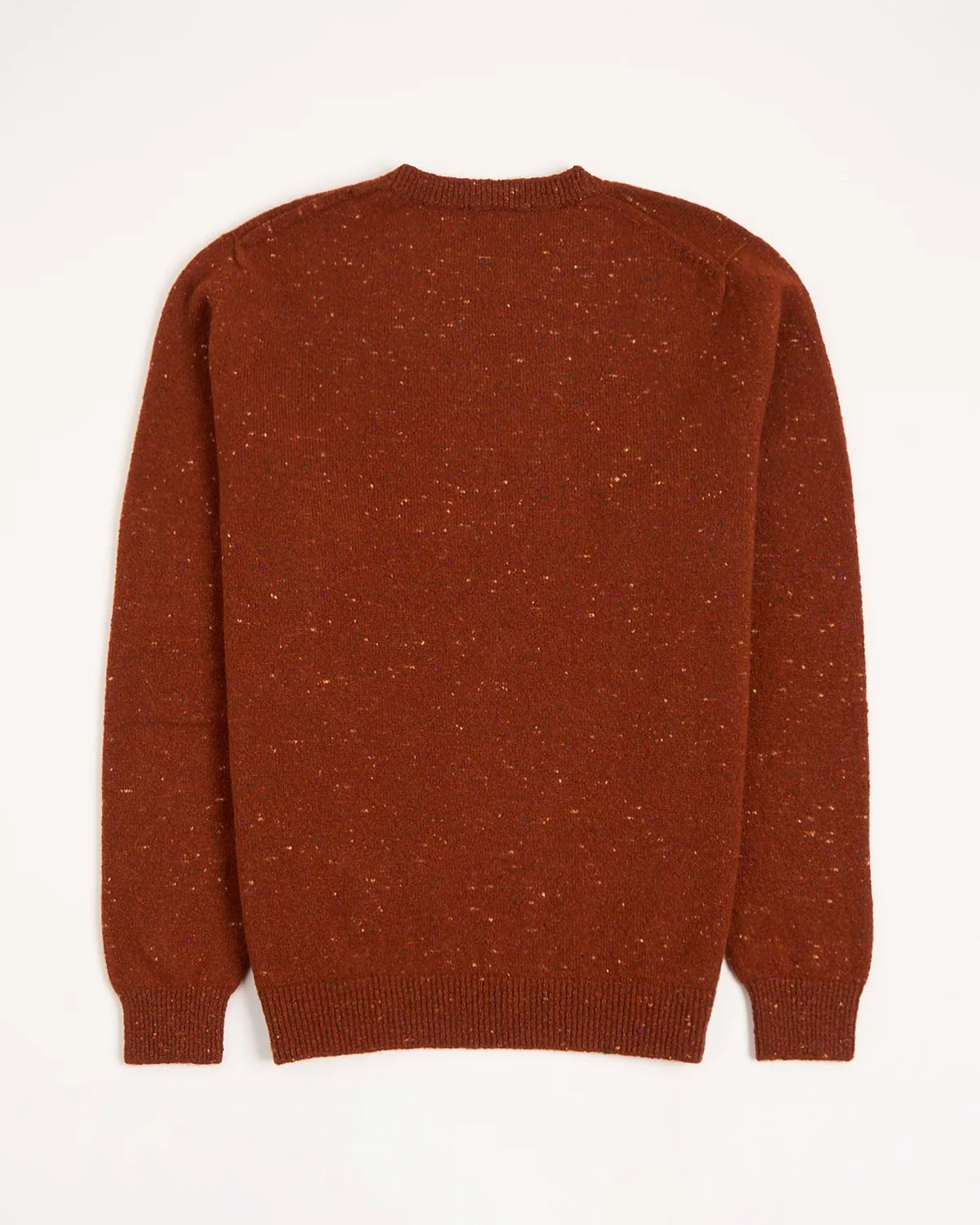 Wool-Cashmere Classic Light Weight Flat Stitch Crewneck Sweater - Image 3
