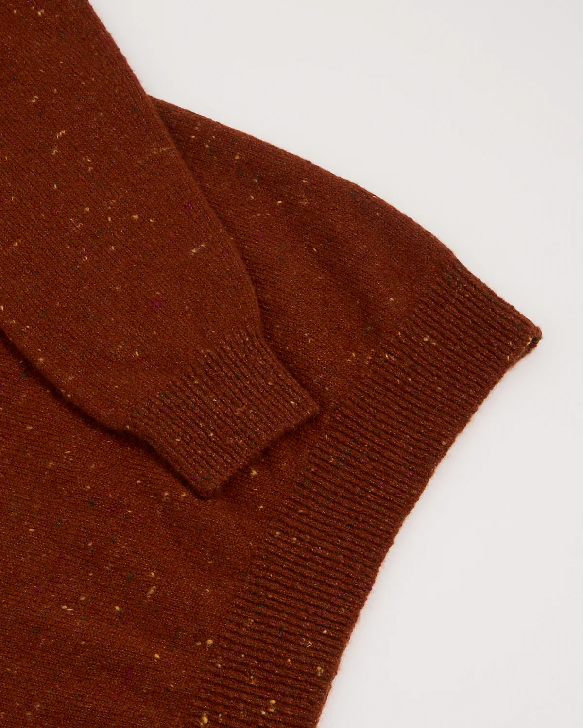 Wool-Cashmere Classic Light Weight Flat Stitch Crewneck Sweater - Image 4