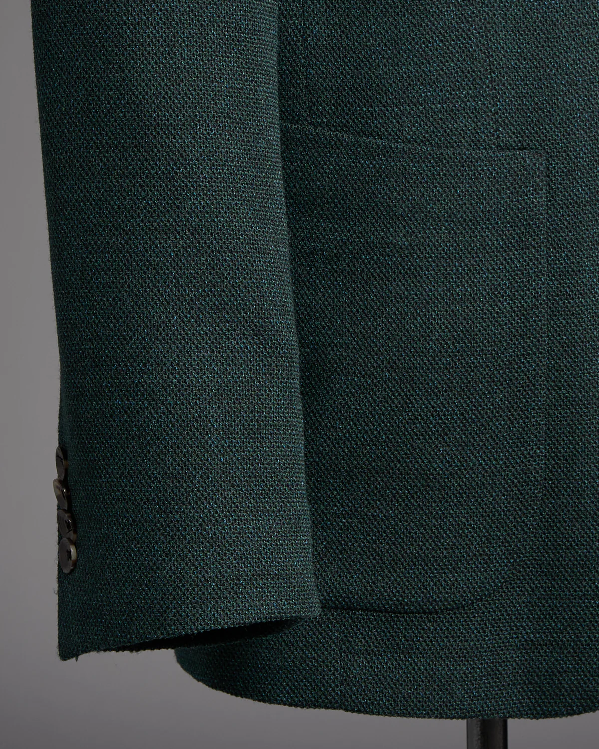 Emerald Green Wool Stretch Piqué 'Hampton' Sport Jacket - Image 5