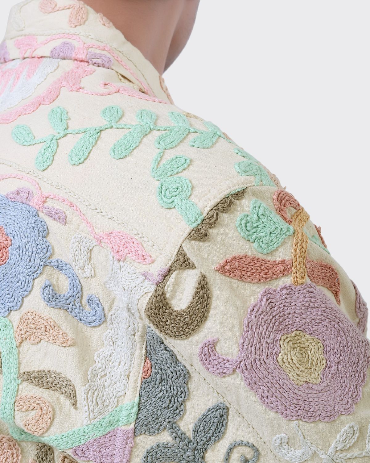 Boxy Fit 'Bodhi' Hand Suzani Embroidered 4 Button Jacket - Image 5