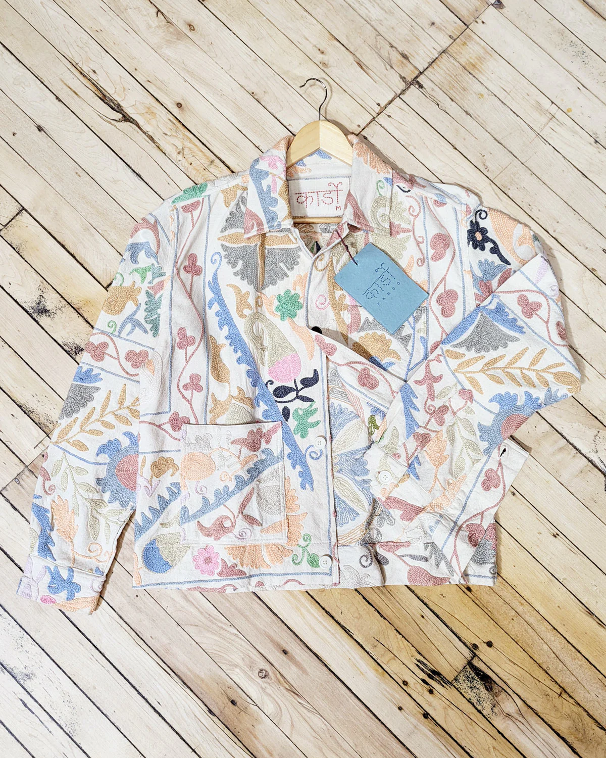Boxy Fit 'Bodhi' Hand Suzani Embroidered 4 Button Jacket - Image 8