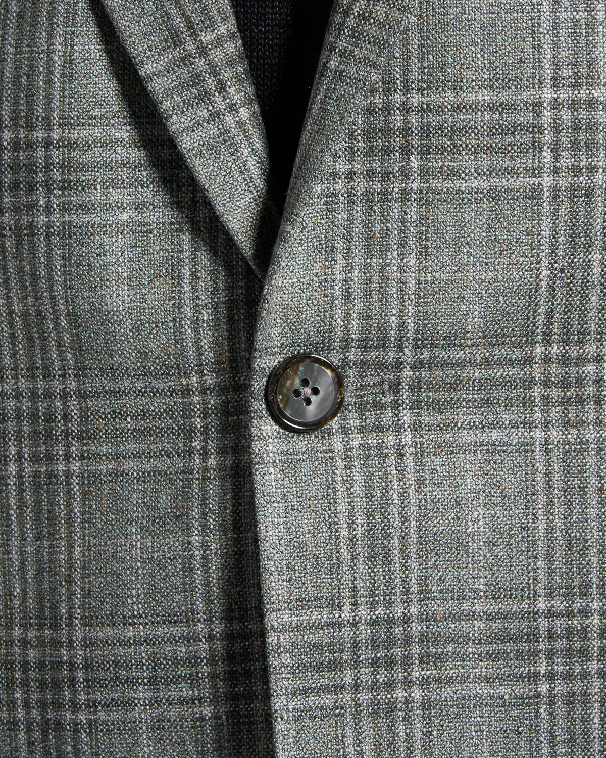 Grey Green Check Silk-Wool Sport Jacket - Image 7