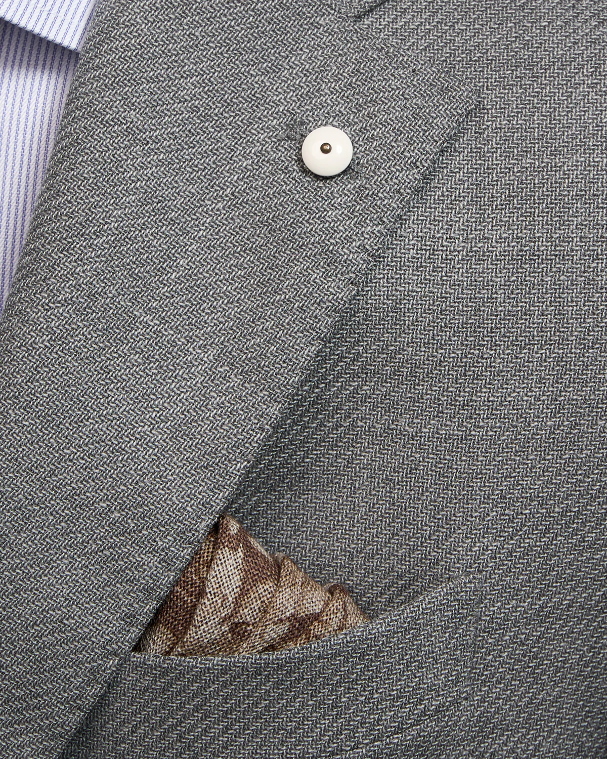 Light Grey Wool Serge Twill Soft Sport Jacket - Image 5