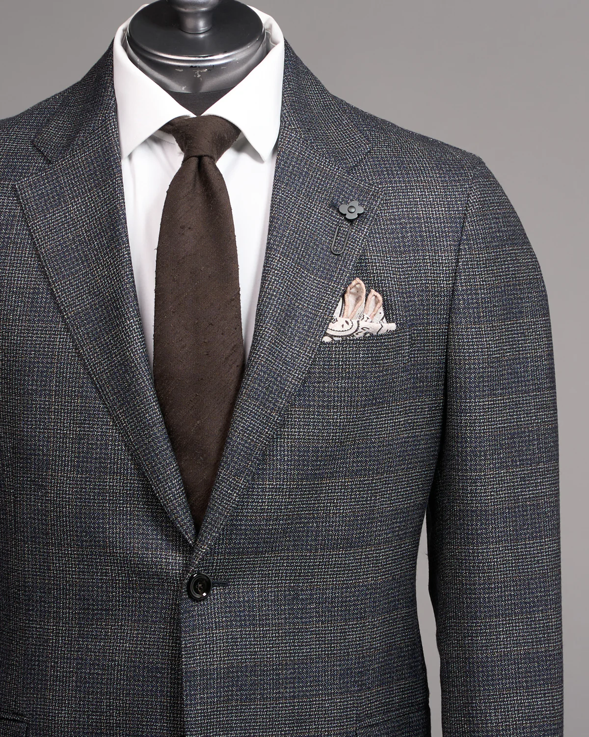 Natural Stretch 'Iconic' Fit Check Wool Suit - Image 2