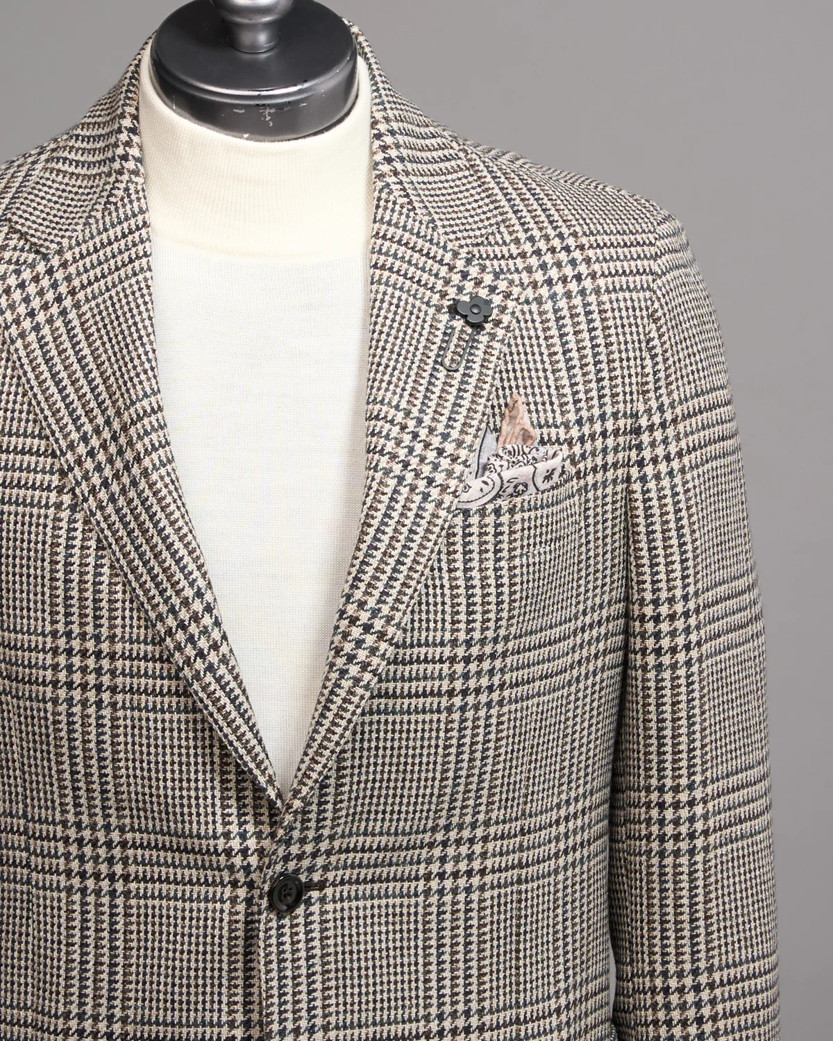 Wool Alpaca & Silk 'Iconic' Fit Highland Check Jacket - Image 2