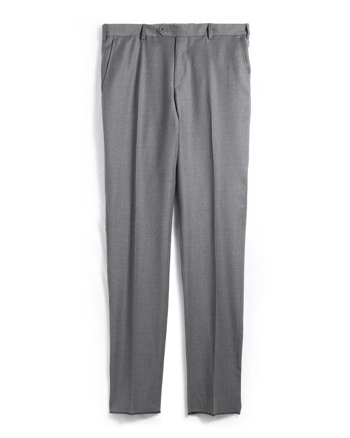 Flannel Wool Stretch Flat Front Dress Trousers