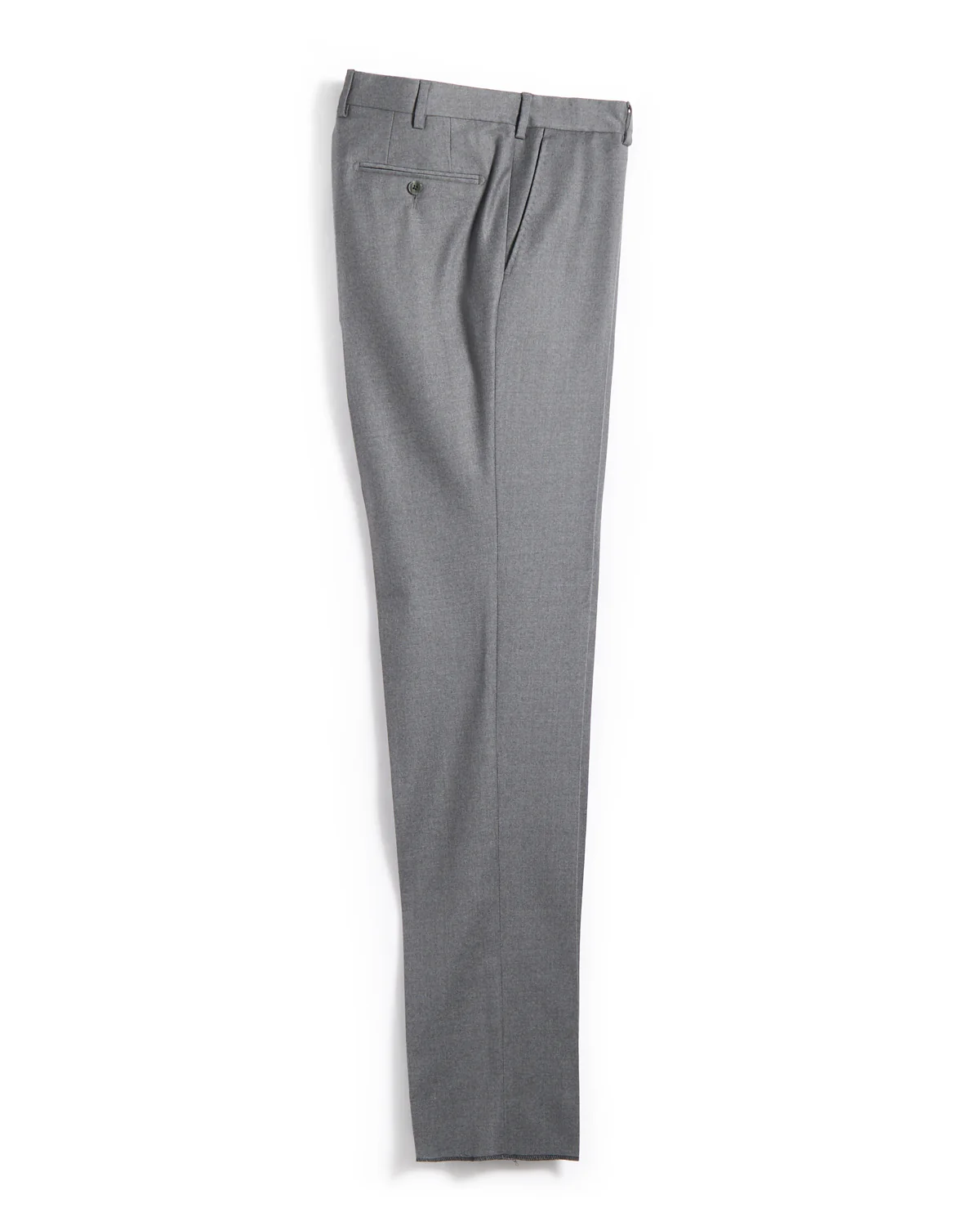 Flannel Wool Stretch Flat Front Dress Trousers - Image 3