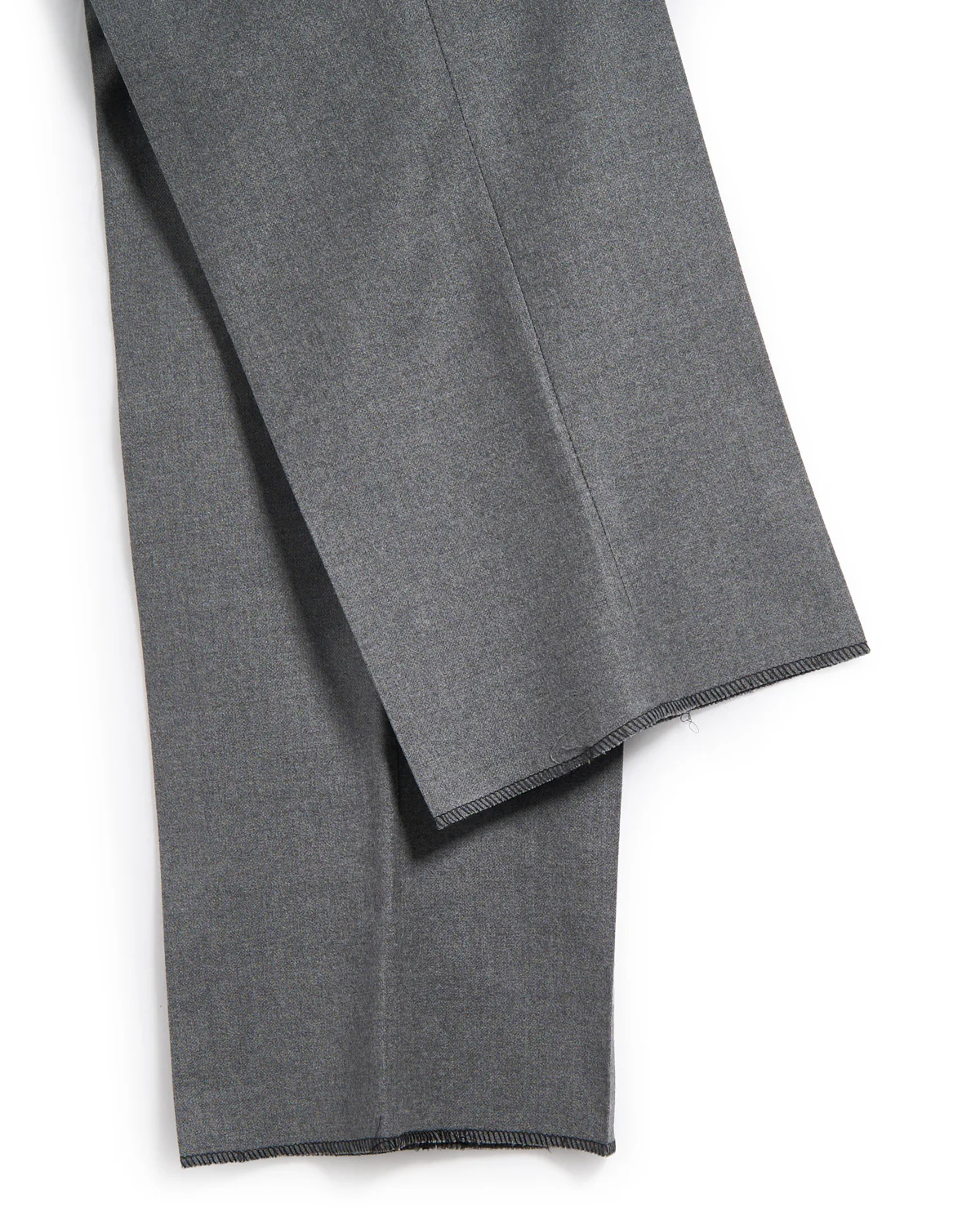 Flannel Wool Stretch Flat Front Dress Trousers - Image 6