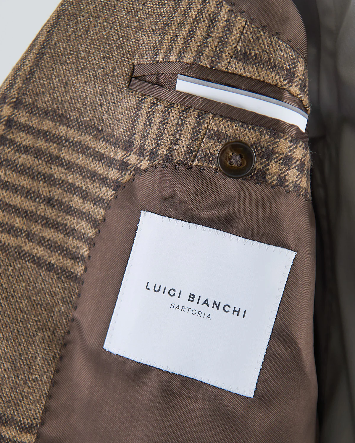 Camel Wool Glencheck Suit - Image 8