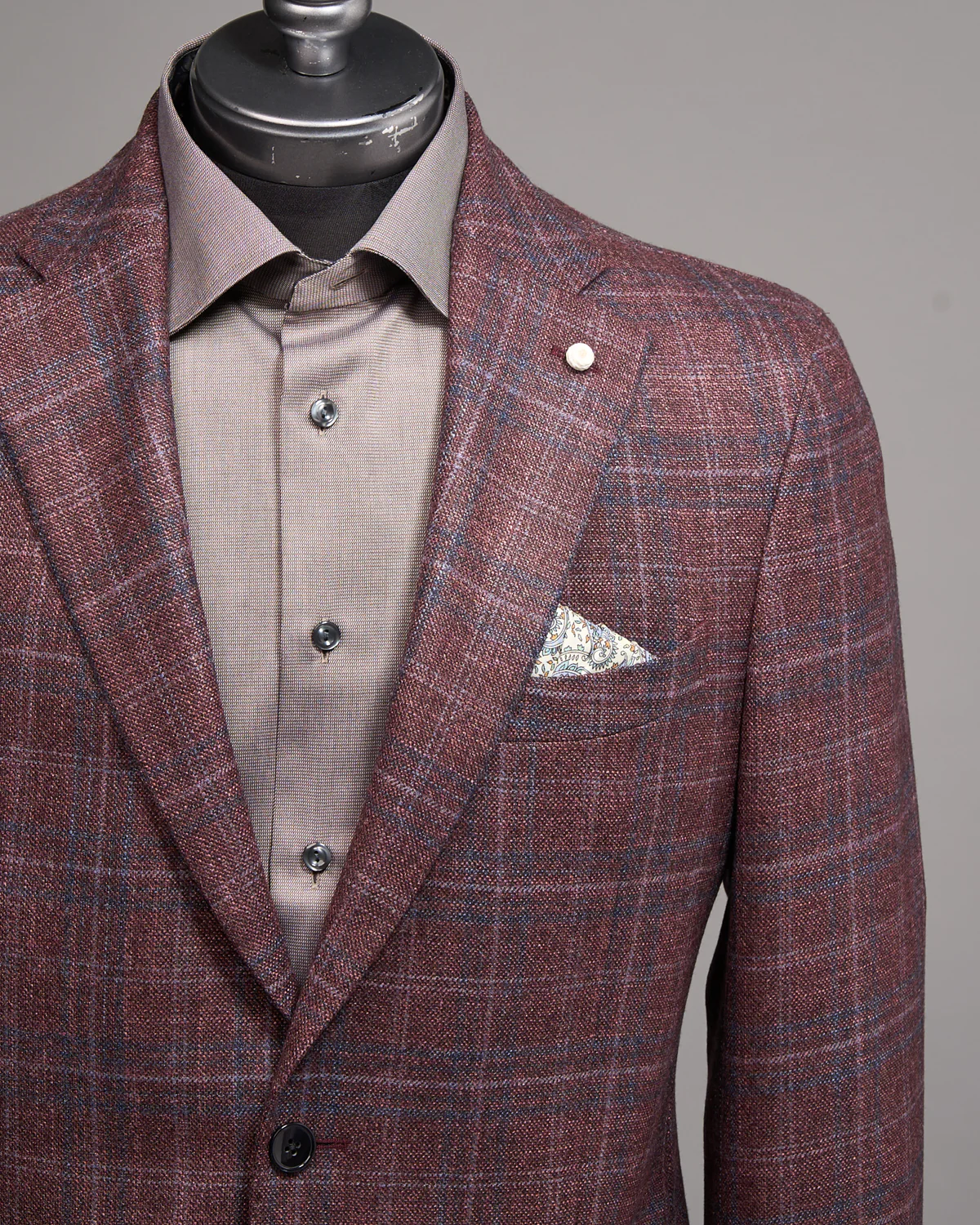 Wool Silk & Cashmere Check Dream Sport Jacket - Image 2