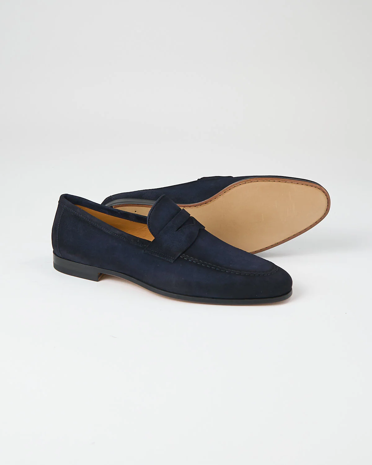 Delos Navy Flex Sole Suede Loafers - Image 3