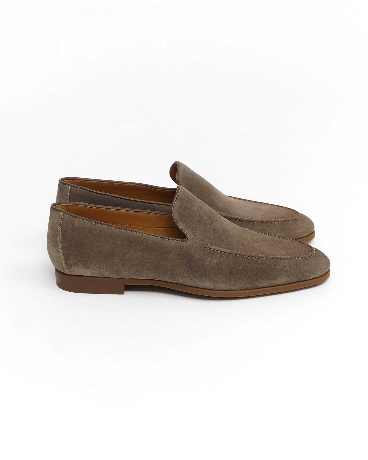 Lecera Taupe Suede Flex Sole Loafers - Image 4
