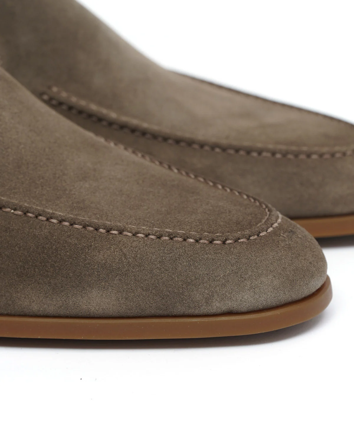Lecera Taupe Suede Flex Sole Loafers - Image 5