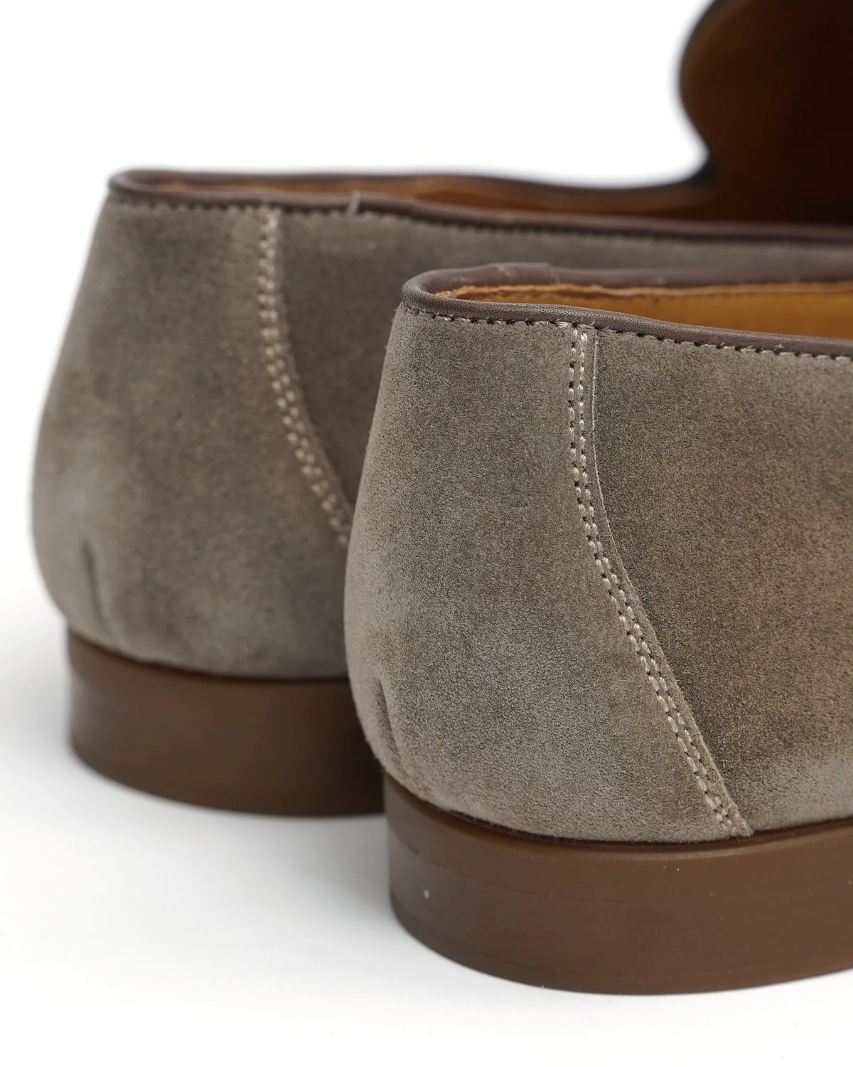 Lecera Taupe Suede Flex Sole Loafers - Image 6