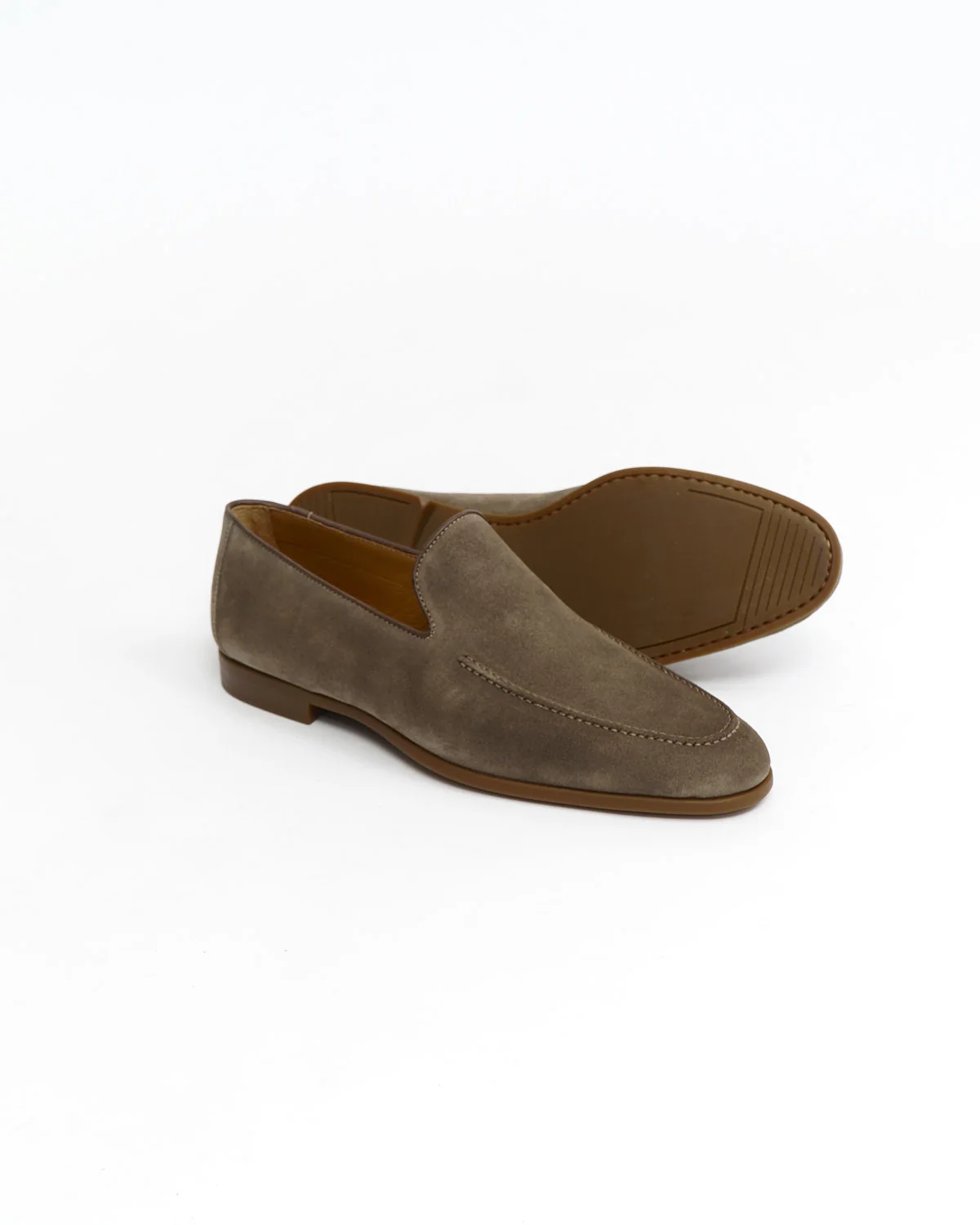 Lecera Taupe Suede Flex Sole Loafers - Image 7