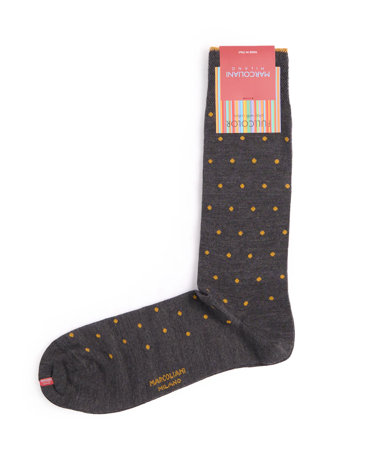 Charcoal Lana Extrafine Merino Polka Dot Socks
