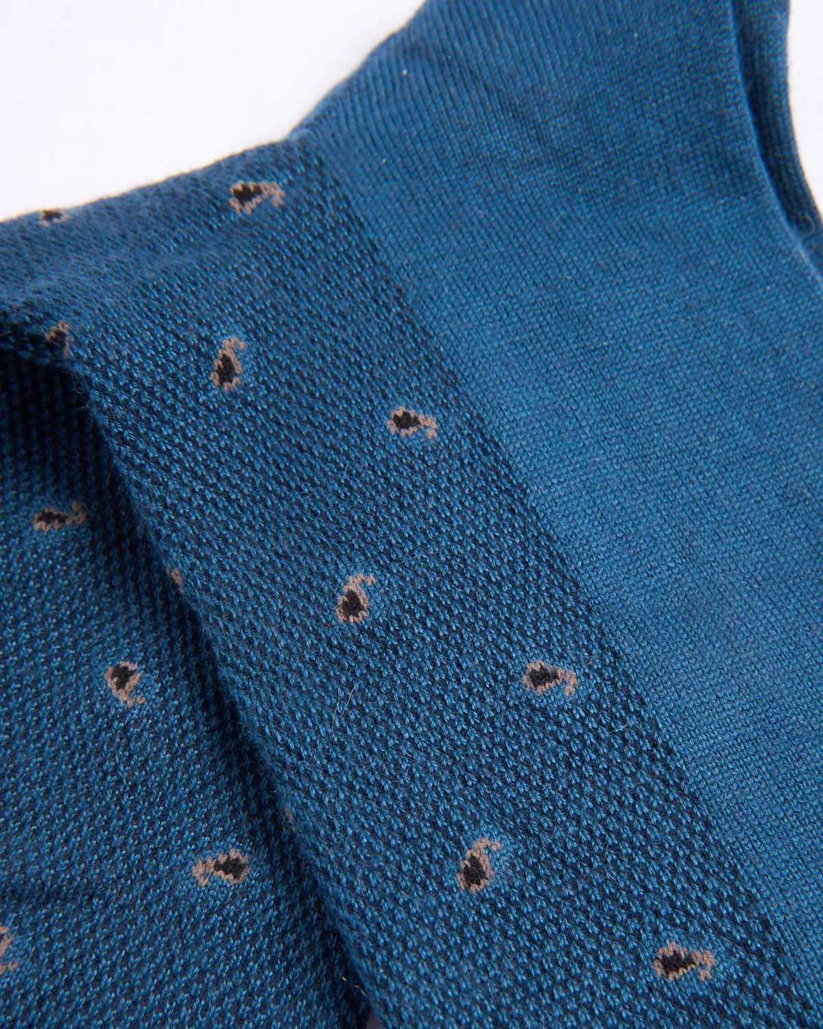 Denim Blue Mousse Of Modal Tiny Paisley Socks - Image 3