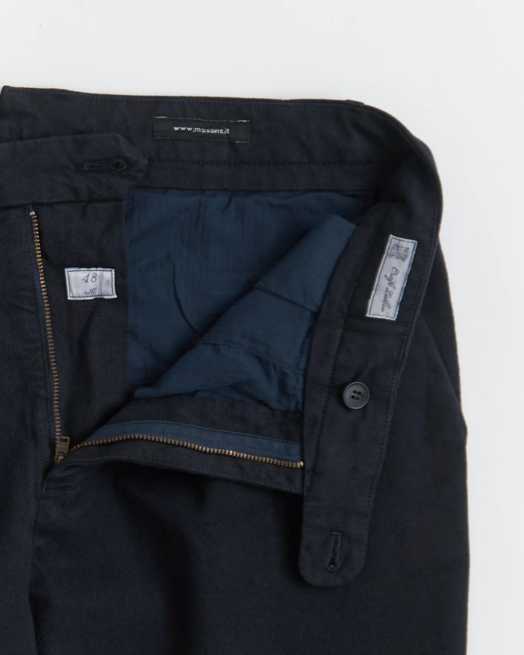'Boston' Relaxed Silhouette Marled Micro Herringbone Casual Pants - Image 7