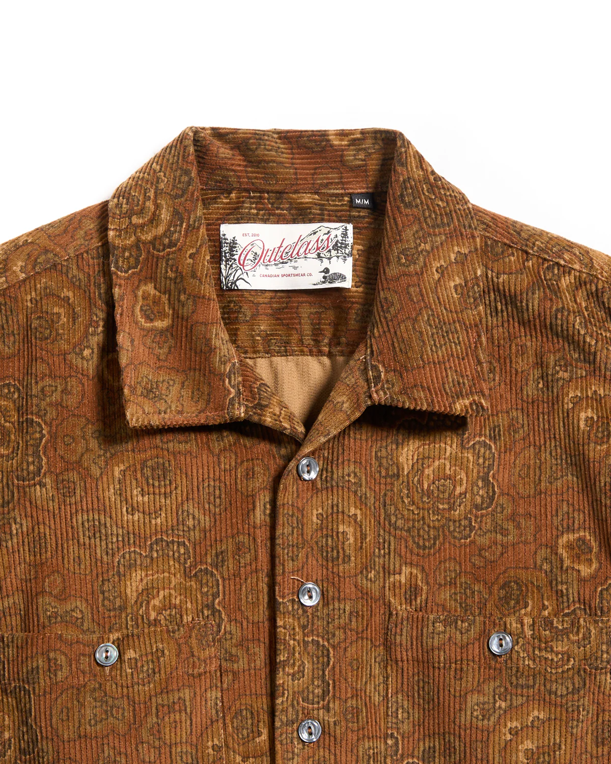 Bronze Printed Corduroy Club Shirt - Image 4