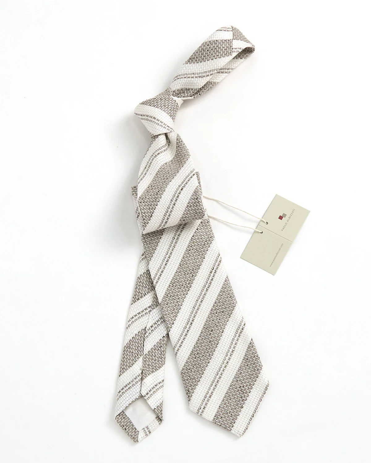 Silk/Linen Stripe Tie