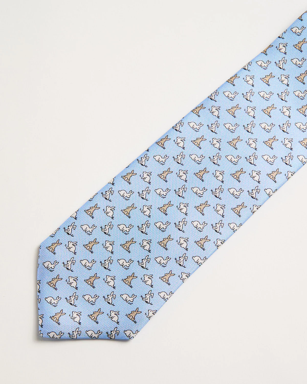 Silk Rabbit Pattern Tie - Image 2