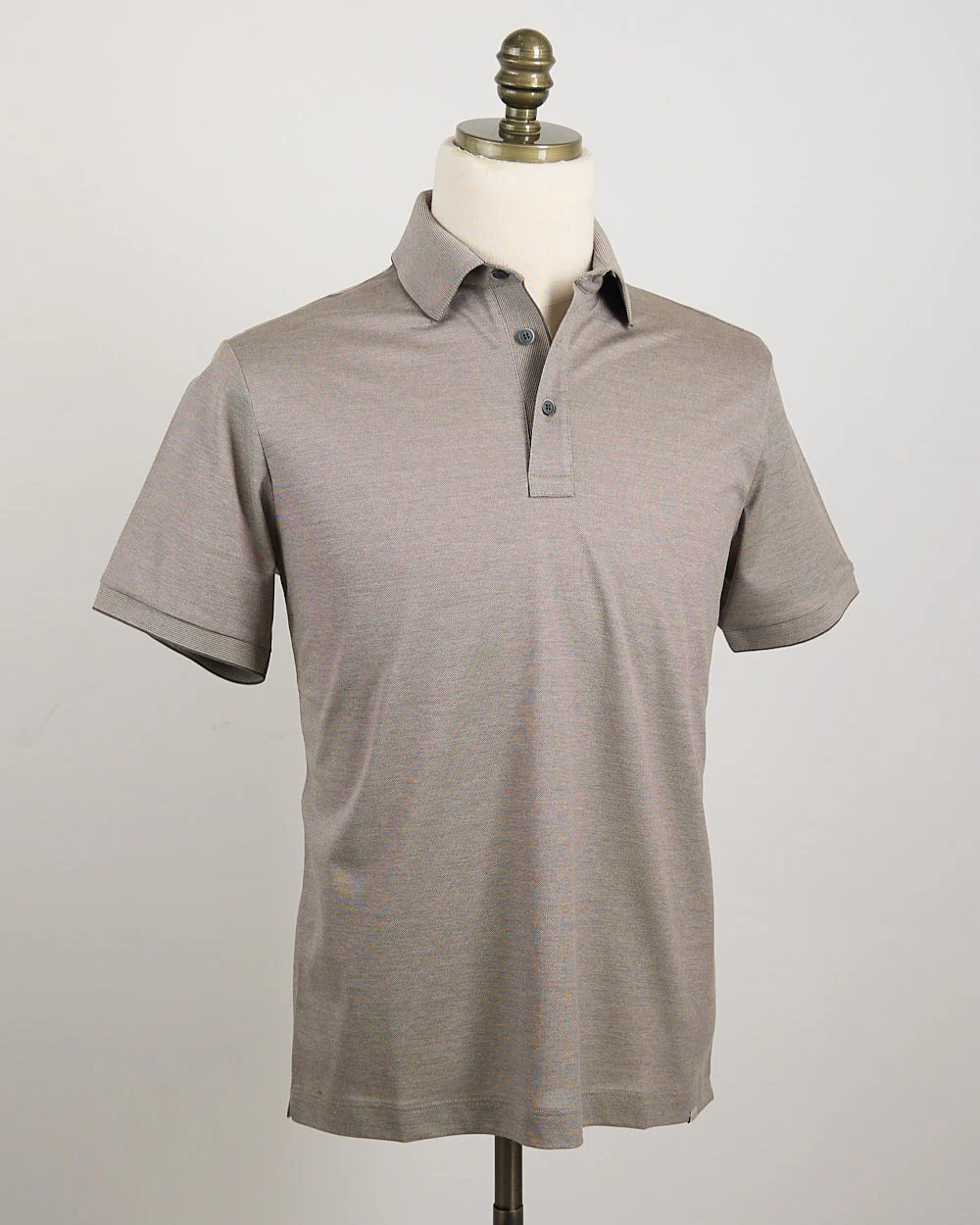 Shark Tag Two Tone Cotton Piqué Polo