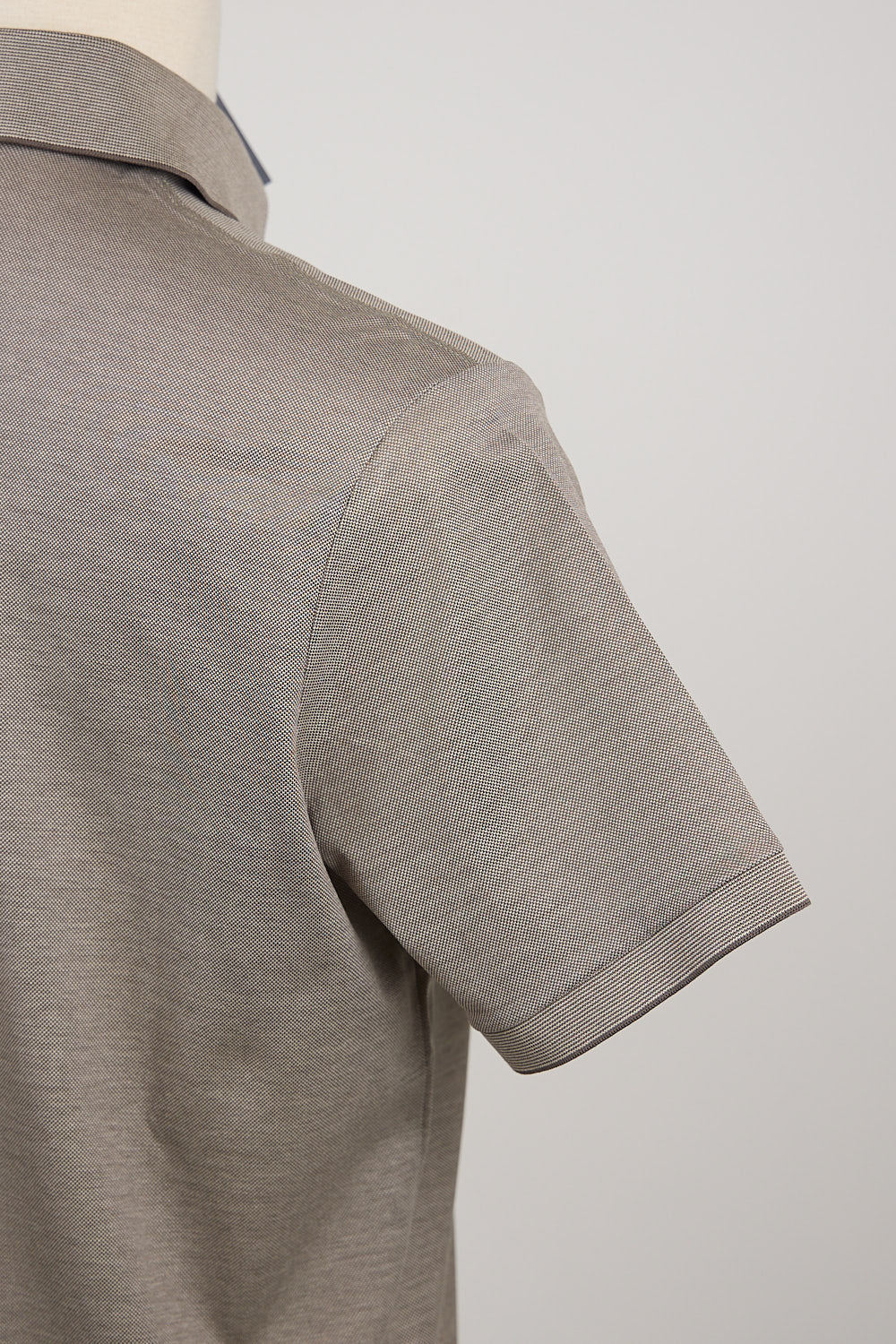 Shark Tag Two Tone Cotton Piqué Polo - Image 6