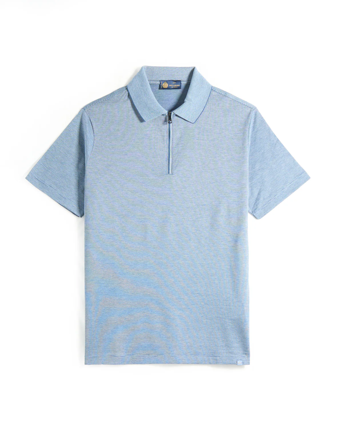 Silk-Cotton Blend Zip-Up Polo Shirt
