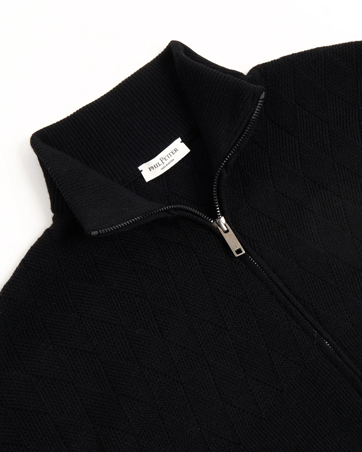 Diamond Structure Zip Cardigan - Image 2