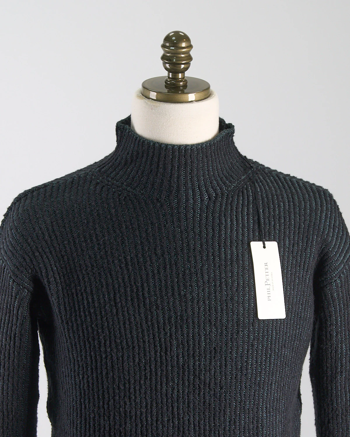 Soft Ribbed Hi Low Mockneck Sweater - Image 3