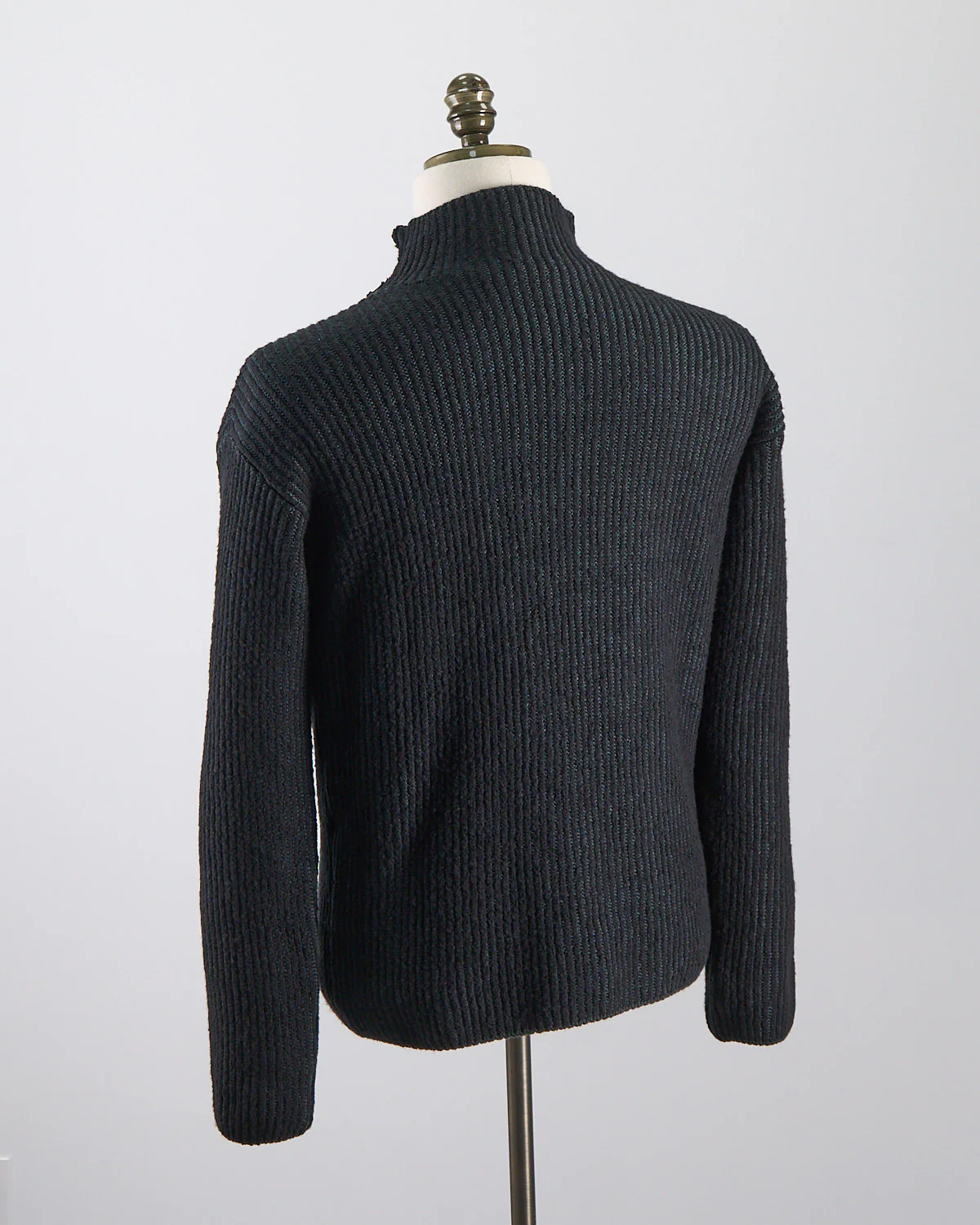 Soft Ribbed Hi Low Mockneck Sweater - Image 8