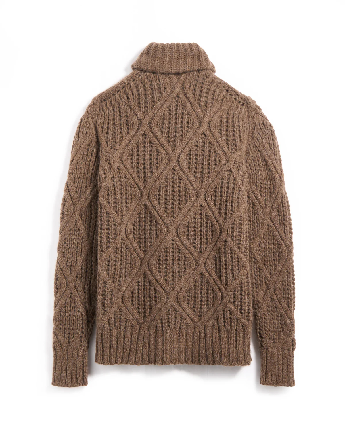 3 Gauge Baby Alpaca Fluffy Diamond Cob Stitch Cardigan - Image 5