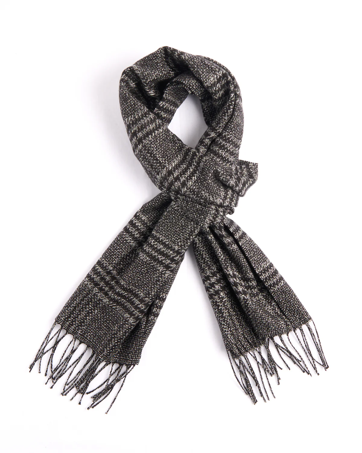Silk & Cashmere Prince Of Wales Dressy Scarf - Image 2