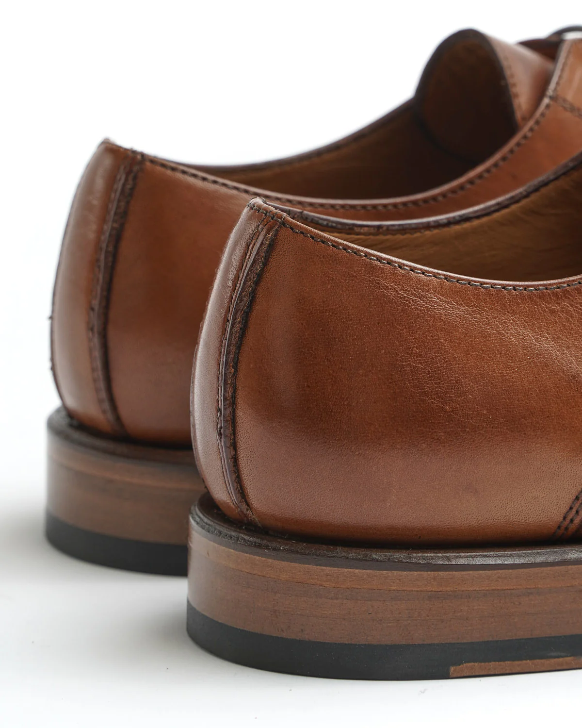 Cognac Chiseled Toe Derby Dress Shoe - Image 4