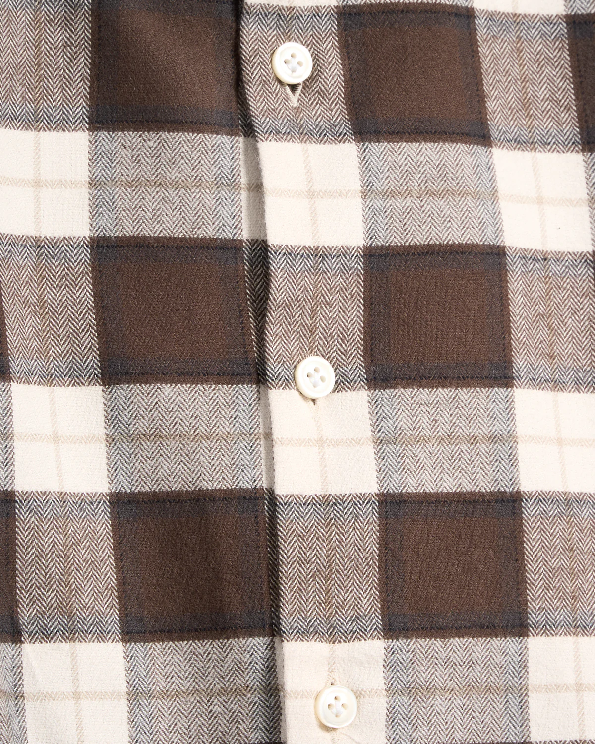 Luxury Herringbone Check Flannel Comfort Fit Sport Shirt - Image 4